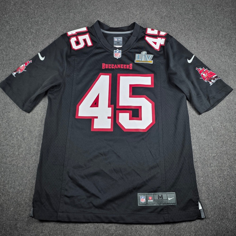 Nike Tampa Bay Buccaneers Jersey Mens Medium Black Devin White 45 Super Bowl LV